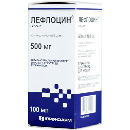 Фото Лефлоцин раствор для инфузий 5 мг/мл 100 мл